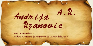 Andrija Uzanović vizit kartica
